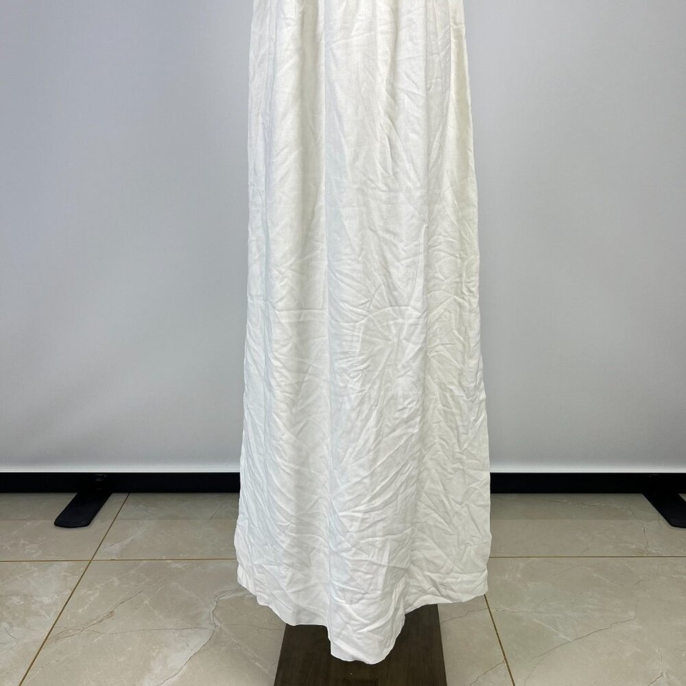 NWOT Farm Rio Linen Blend White Sleeveless Maxi Dress Size S - Picture 6 of 15